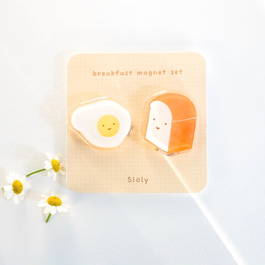 Frühstücksset mit Ei und Toast (Magneten)