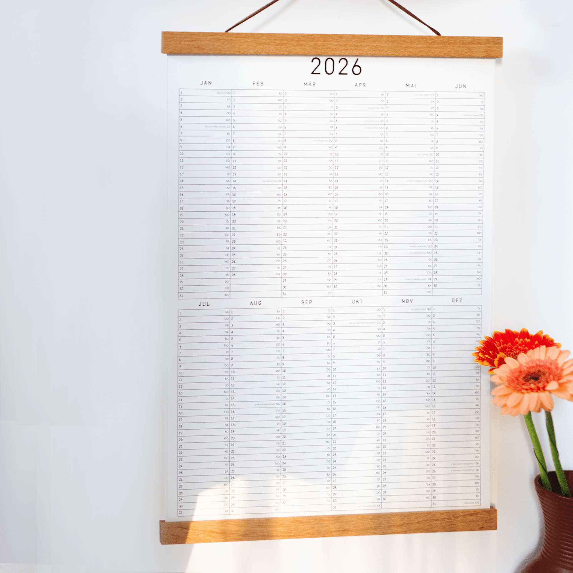 2026 Wandkalendar A3 Groß