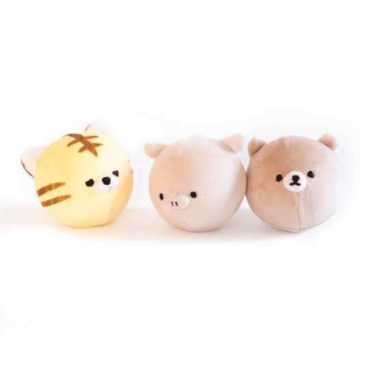 anti stress ball plushie keychain accessory bear pig tiger stress ball
