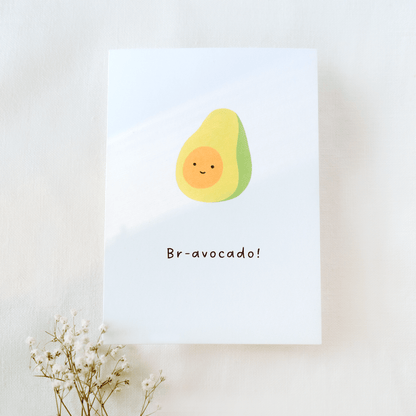 Postcard Avocado "Br-avocado!"