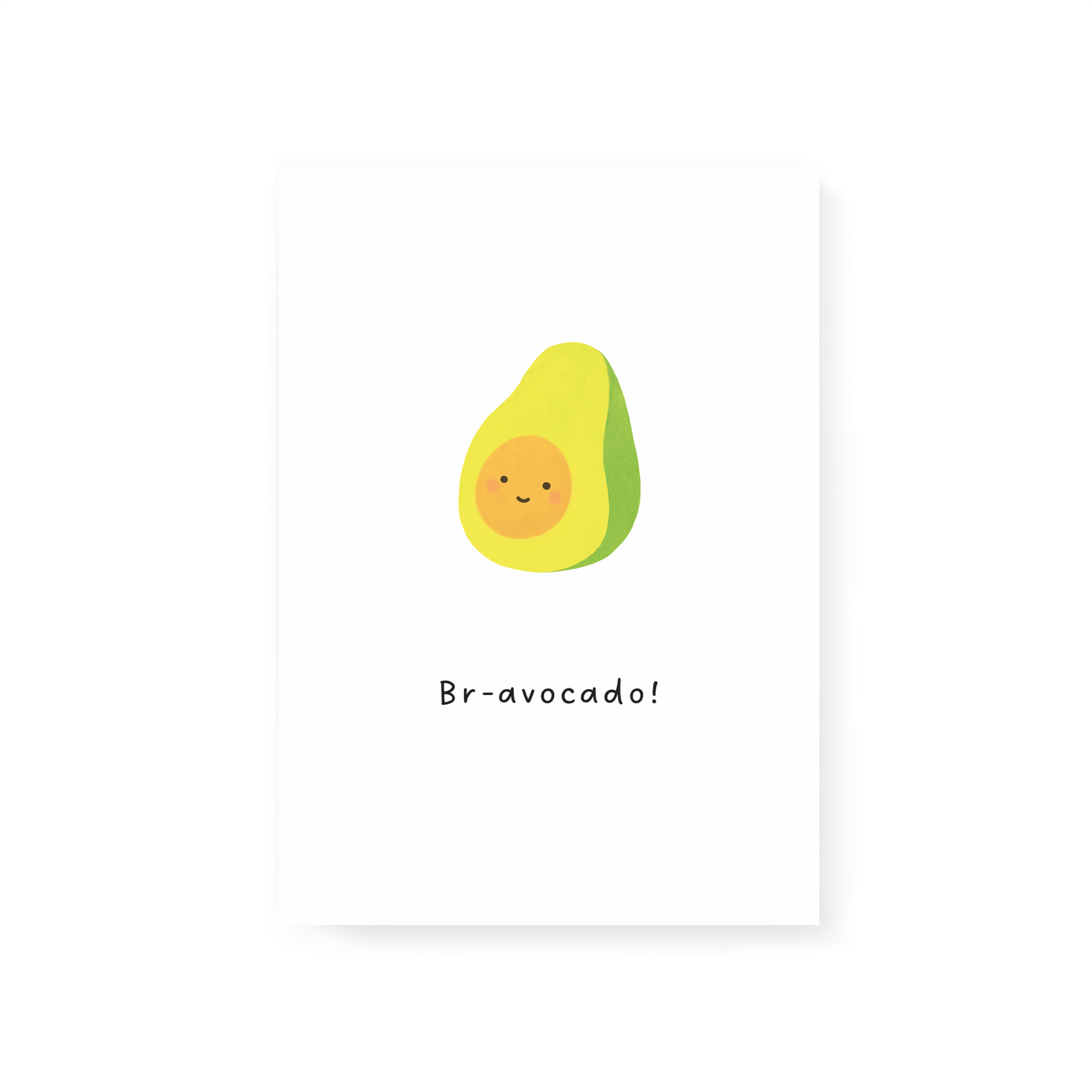 bravocado postcard pun on bravo and avocado card congratulations well done cute funny greeting card