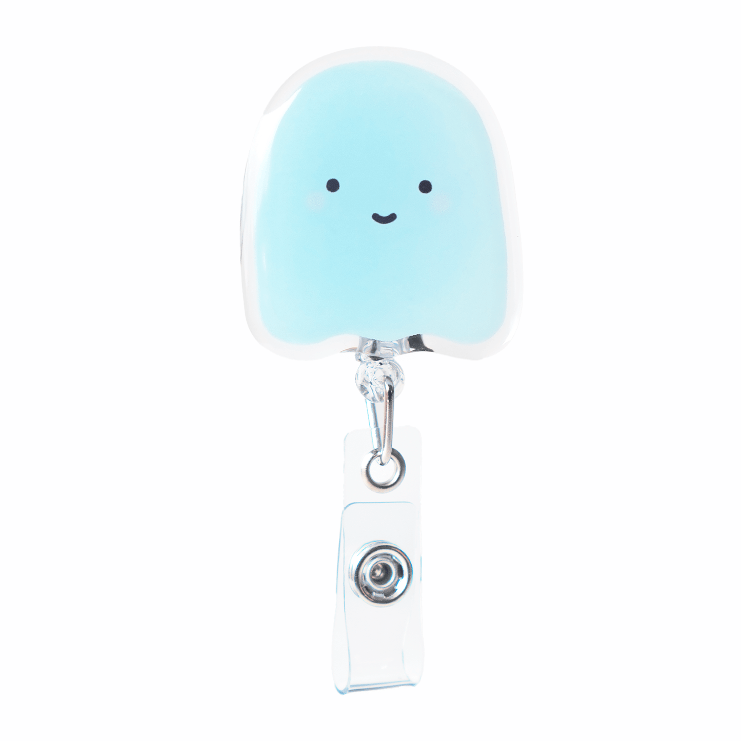 ghost badge reel retractable nurse badge reel id holder with clear belt clip and vinyl strap
