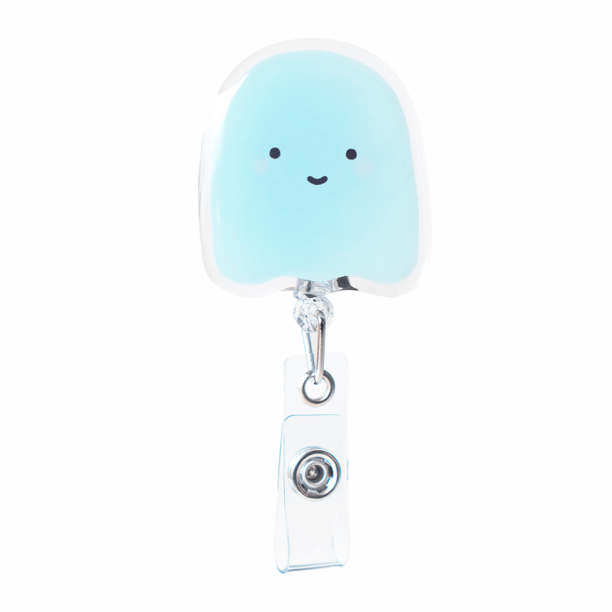 ghost badge reel retractable nurse badge reel id holder with clear belt clip and vinyl strap