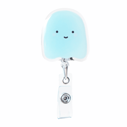 ghost badge reel retractable nurse badge reel id holder with clear belt clip and vinyl strap