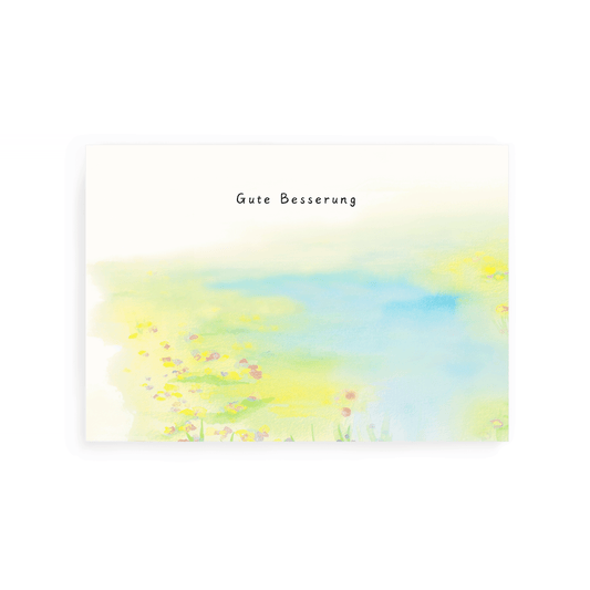 gute besserung postkarte mit Aquarell design by Ru