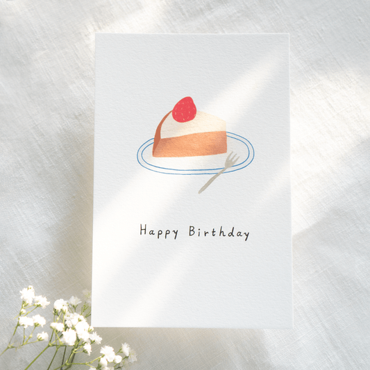 Happy Birthday Card - Strawberry Cake