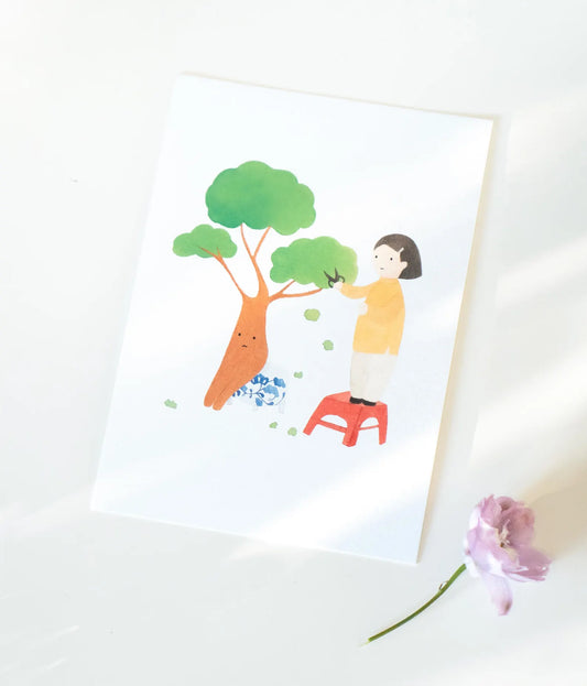 Tree Girl Greeting Card