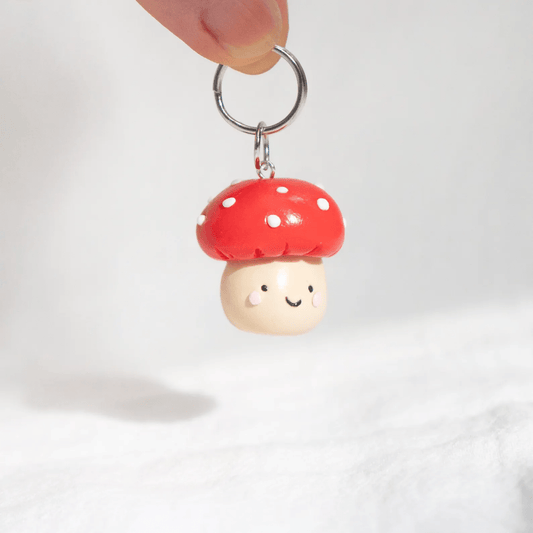 Mushroom Keychain Clay