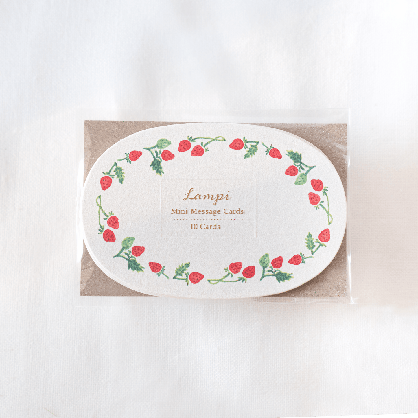 Mini Card Strawberry - Set of 10
