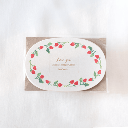 Mini Card Strawberry - Set of 10