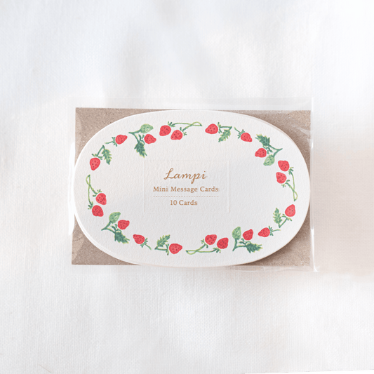 Mini Card Strawberry - Set of 10