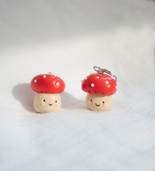 Mushroom Keychain Clay