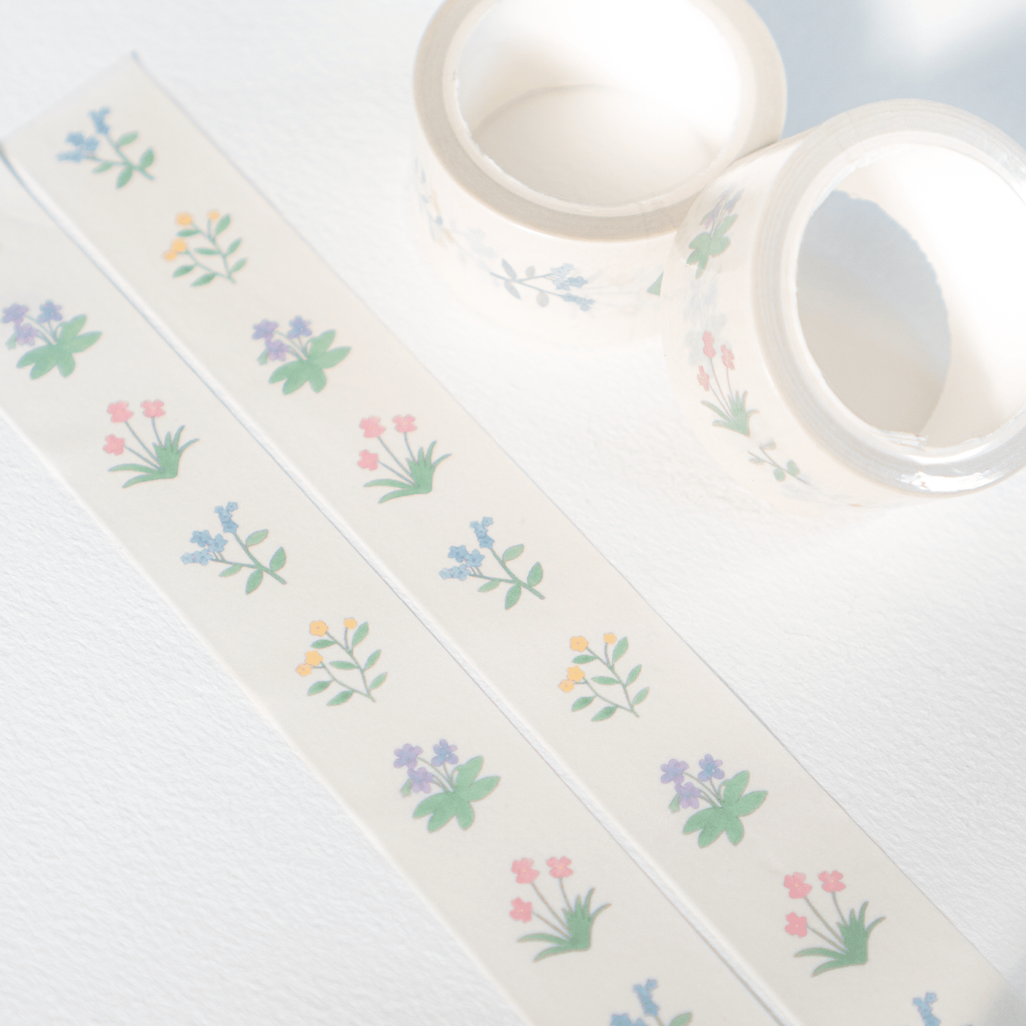washi tape flower floral pattern botanical watercolour 